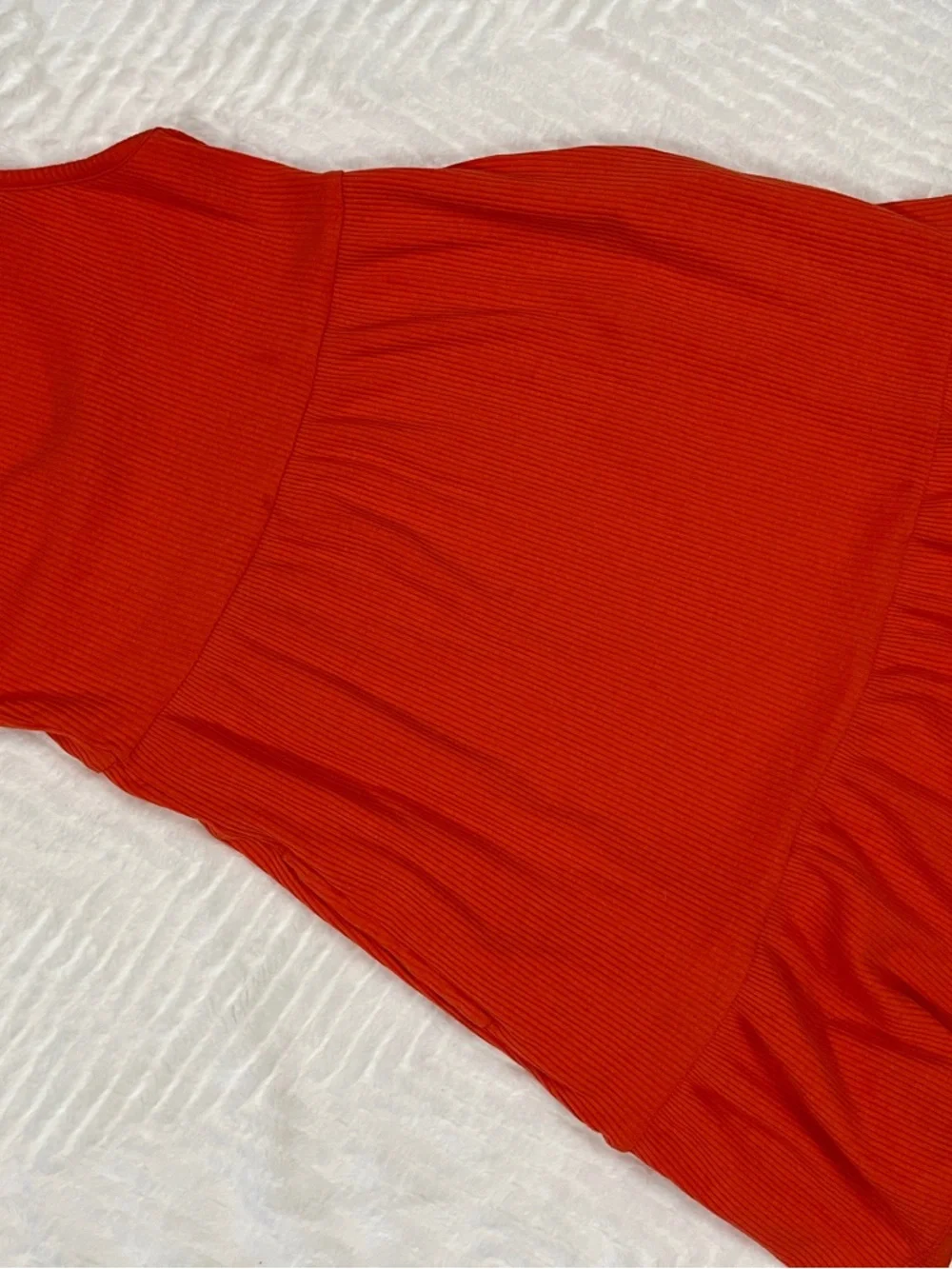 Old Navy‎ Orange Ribbed Tank Dress Ruffle Hem Girls large sundress